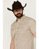 Image #2 - Moonshine Spirit Men's Spurs Floral Striped Short Sleeve Snap Western Shirt , Cream, hi-res