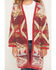 Image #3 - Shyanne Girls' Southwestern Print Eyelash Yarn Cardigan, Red, hi-res