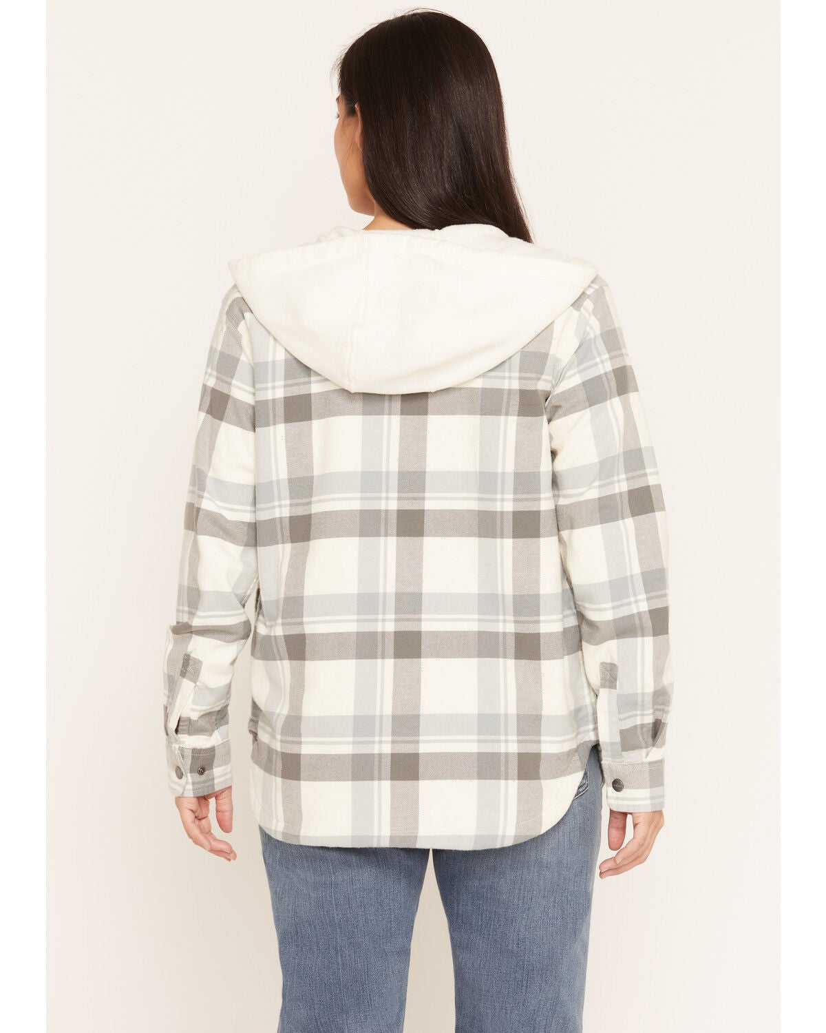 Image #4 - Carhartt Women's Rugged Flex Hamilton Plaid Print Shirt Jacket, Blue, hi-res