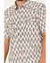 Image #3 - Moonshine Spirit Men's Bar Stool Floral Geo Print Snap Western Shirt, Brown, hi-res