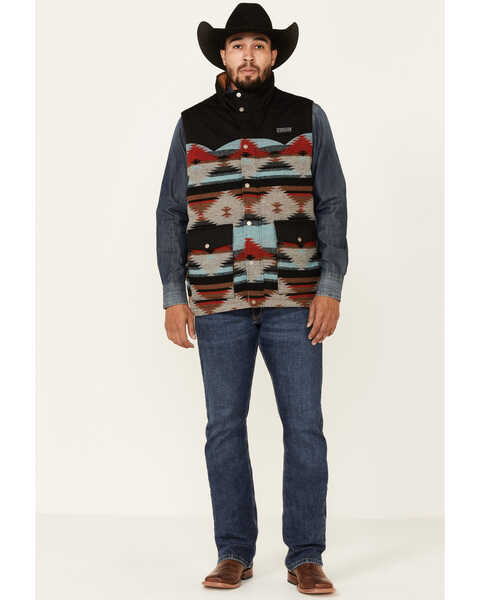 Image #2 - Cinch Men's Multi Southwestern Print Polyfil Zip-Front Quilted Vest , , hi-res