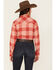 Image #4 - Wrangler Women's Boot Barn Exclusive Plaid Print Long Sleeve Western Flannel Pearl Snap Shirt, Rust Copper, hi-res