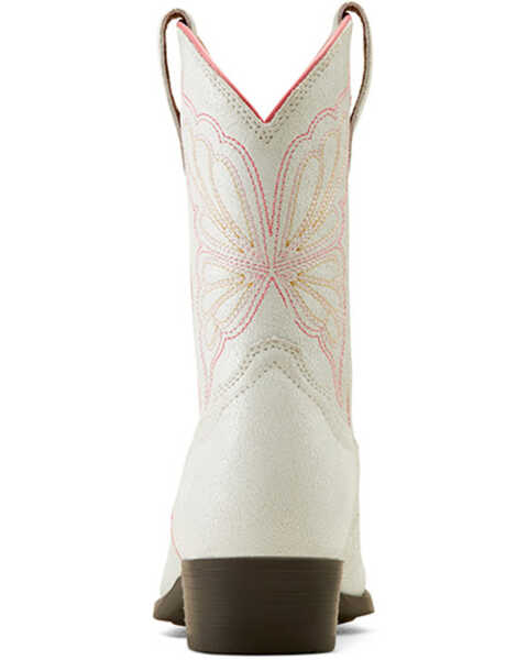 Image #3 - Ariat Girls' Heritage Butterfly Western Boots - Medium Toe , White, hi-res