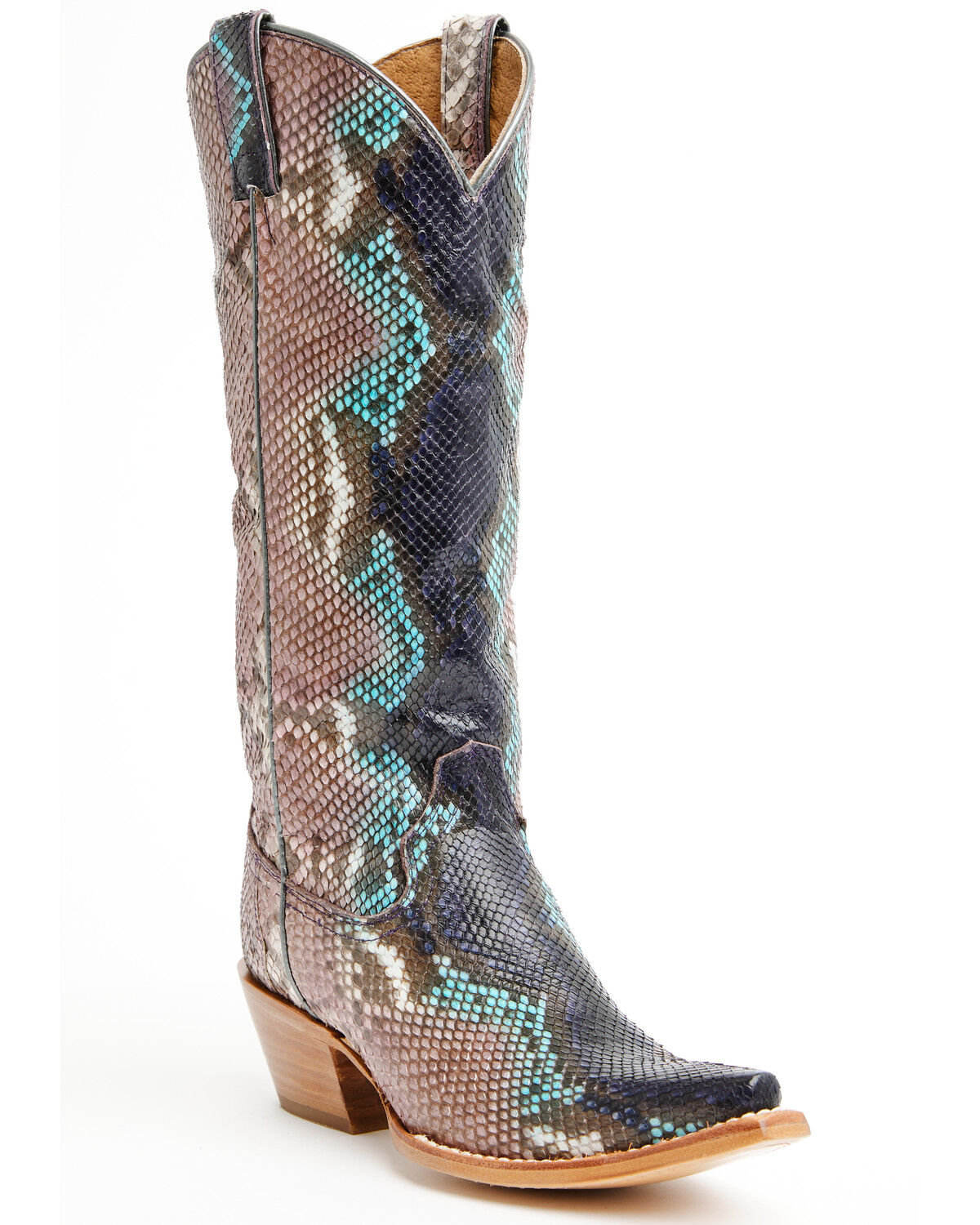 Image #1 - Idyllwind Women's Slay Exotic Python Western Boots - Snip Toe, Purple, hi-res