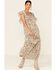 Free People Women's Bonita Floral Print Flutter Sleeve Midi Dress, Natural, hi-res