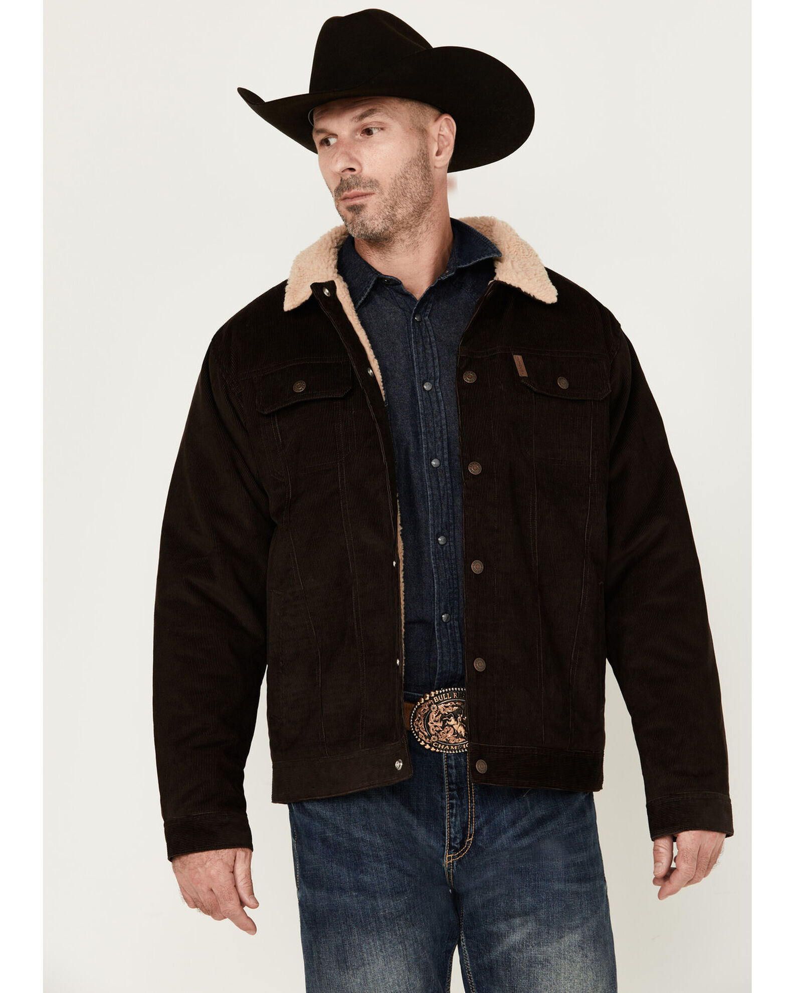 Cinch Men s Cord Sherpa Lined Snap Heavy Jacket Sheplers