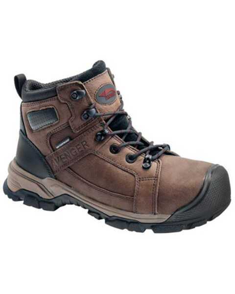 Image #1 - Avenger Men's Ripsaw Mid 6" Lace-Up Waterproof Work Boots - Alloy Toe , Brown, hi-res