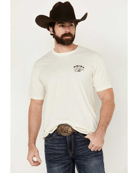Image #1 - Ariat Men's Southwest Cactus Short Sleeve Graphic T-Shirt , Natural, hi-res