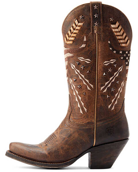 Image #2 - Ariat Women's Circuit Americana Western Boots - Square Toe , Brown, hi-res