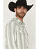 Image #2 - Gibson Trading Co Men's Dustline Striped Long Sleeve Snap Western Shirt, Sage, hi-res