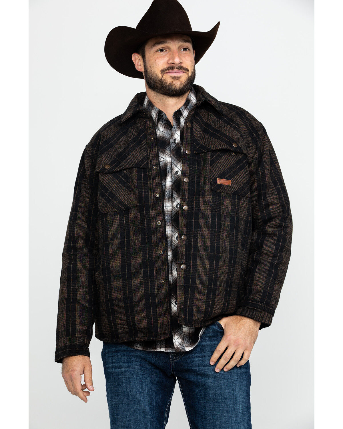 Image #1 - Outback Trading Co Men's Harrison Snap-Front Jacket, Brown, hi-res