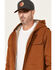 Image #2 - Lucky Brand Workwear Men's Chore Sherpa Lined Insulated Canvas Hooded Jacket, Brown, hi-res