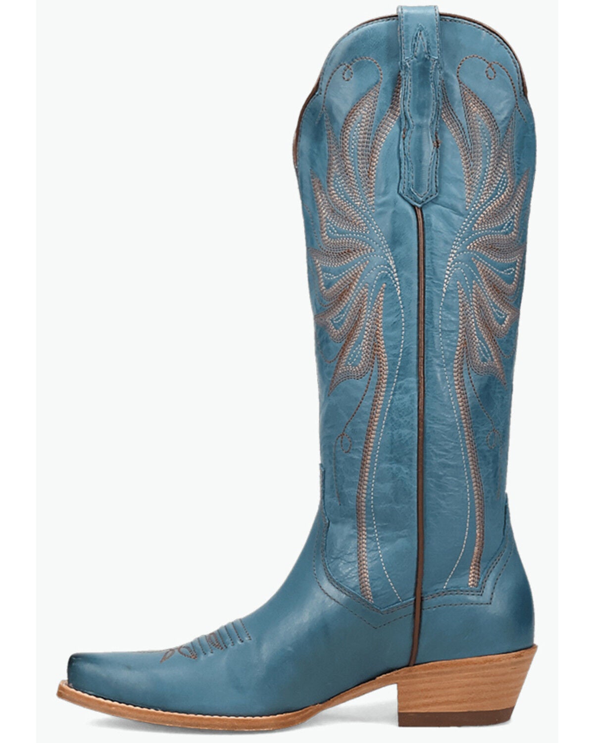 Image #3 - Dan Post Women's Grace Tall Western Boots - Snip Toe, Blue, hi-res