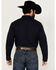 Image #4 - RANK 45® Men's Southwest Action Long Sleeve Snap Performance Western Shirt, Dark Blue, hi-res