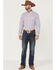 Image #2 - RANK 45® Men's Bronc Small Plaid Print Long Sleeve Button-Down Western Shirt, Red/white/blue, hi-res