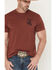 Image #4 - Hooey Men's Lucky Rider Short Sleeve Graphic T-Shirt, Burgundy, hi-res