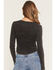 Image #4 - Wild Moss Women's Button-Down Long Sleeve Thermal Shirt, Black, hi-res