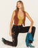 Image #1 - Driftwood Women's Chloe Zen Garden High Rise Wide Leg Jeans, Black, hi-res
