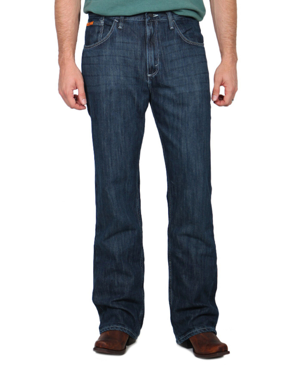 Image #3 - Wrangler 20X Men's 42 Vintage Bootcut Flame-Resistant Work Jeans, Denim, hi-res