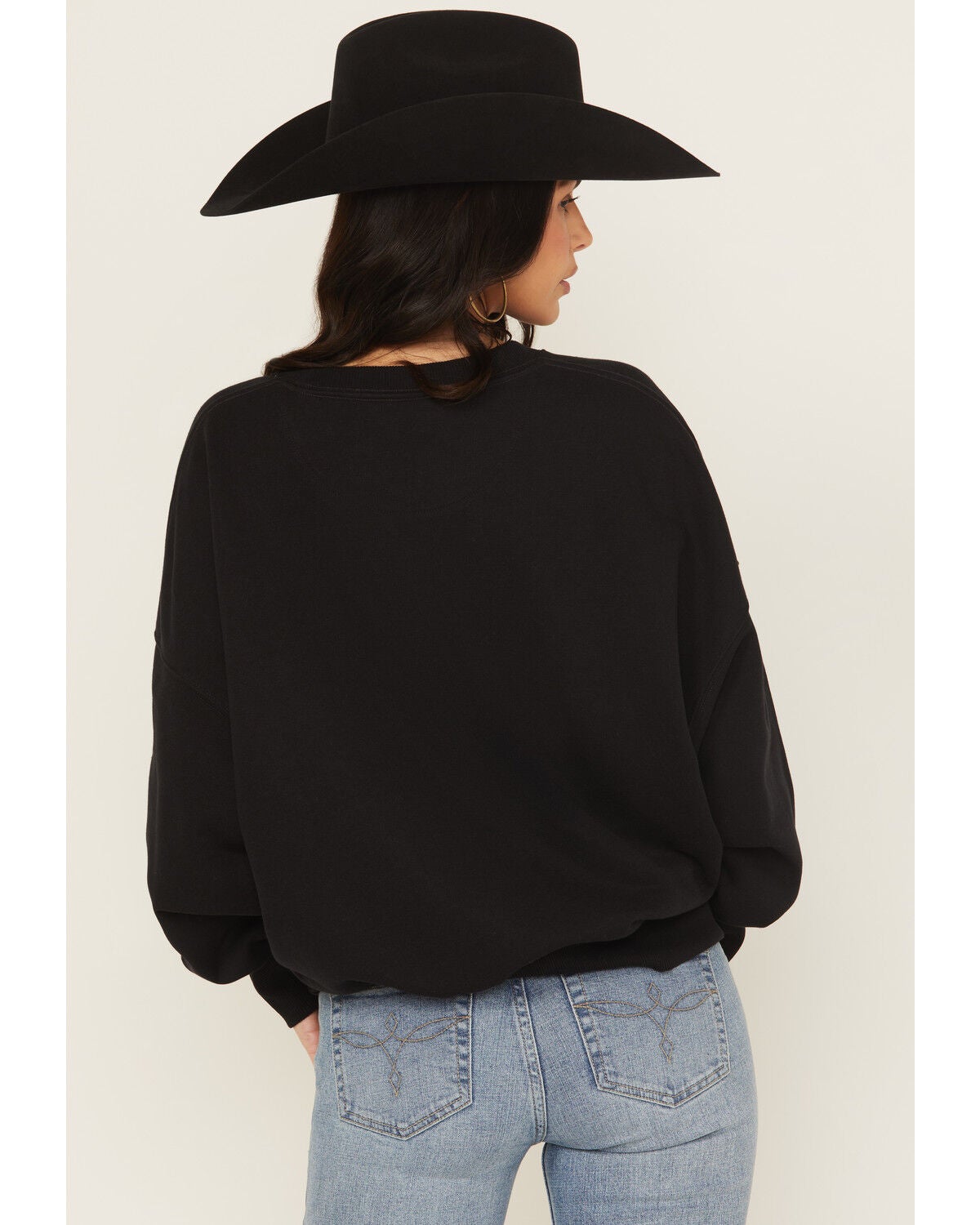 Image #4 - Wrangler X Lainey Wilson Women's Everybody Wants to be a Cowboy Crewneck Sweatshirt, Black, hi-res