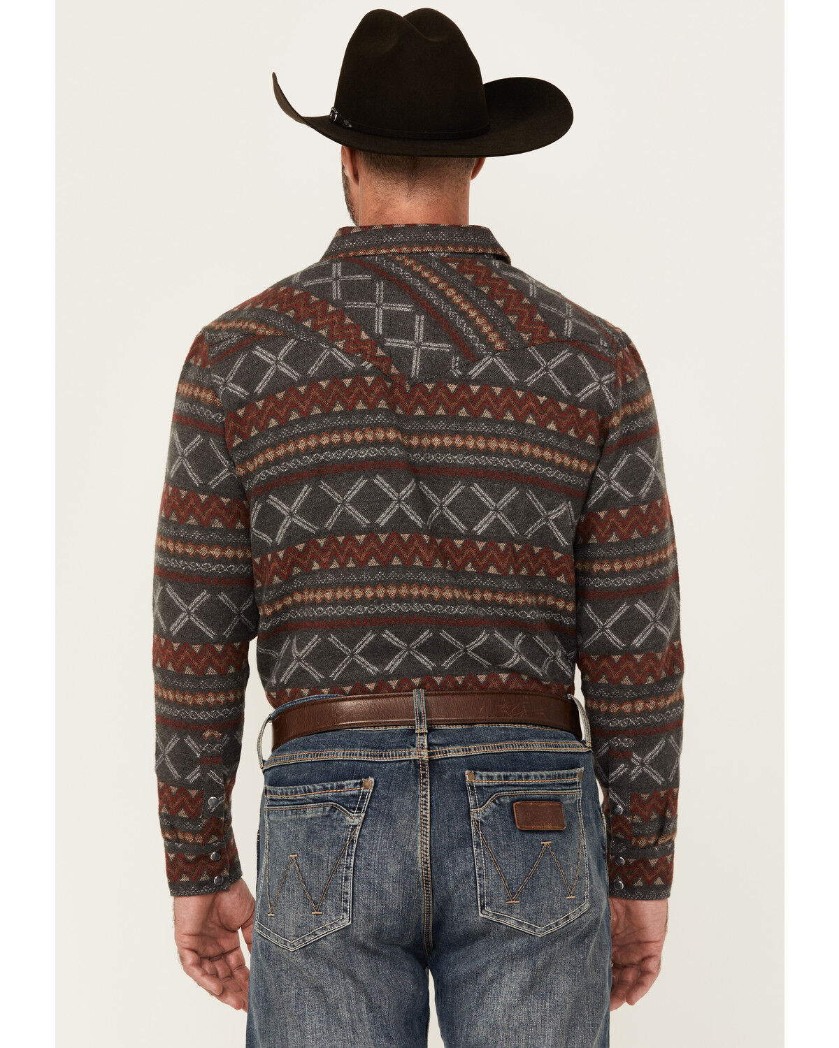 Image #4 - Cody James Men's Stand Tall Southwestern Print Long Sleeve Snap Western Shirt - Big, Grey, hi-res