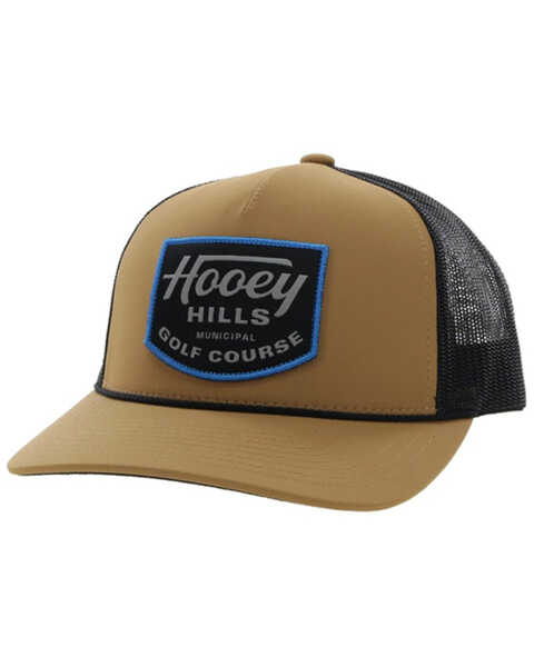 Hooey Men's Noonan Logo Embroidered Trucker Cap, Tan, hi-res
