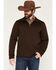 Image #1 - Cinch Men's Solid 1/4 Zip-Up Pullover, Brown, hi-res