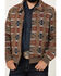 Image #3 - Hooey Men's Southwestern Print Bomber Jacket, Red, hi-res