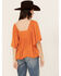 Image #4 - Shyanne Women's Peasant Embroidered Short Sleeve Shirt, Orange, hi-res