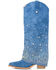 Image #3 - Azalea Wang Women's Mellow Embellished Denim Tall Boots - Snip Toe, Blue, hi-res