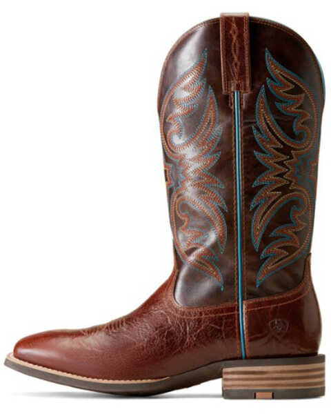 Image #2 - Ariat Men's Ricochet Western Performance Boots - Broad Square Toe, Brown, hi-res