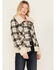 Image #2 - Powder River Outfitters Women's Plaid Print Berber Wool Jacket , Natural, hi-res
