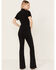Free People Women's Jayde Short Sleeve Flared Jumpsuit, , hi-res