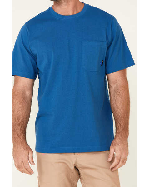 Image #3 - Hawx Men's Forge Short Sleeve Work Pocket T-Shirt , Blue, hi-res