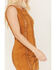 Image #3 - Shyanne Women's Faux Suede Crochet Mini Dress, Caramel, hi-res
