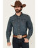 Image #1 - Cody James Men's Medium Wash Denim Long Sleeve Pearl Snap Western Shirt, Medium Wash, hi-res