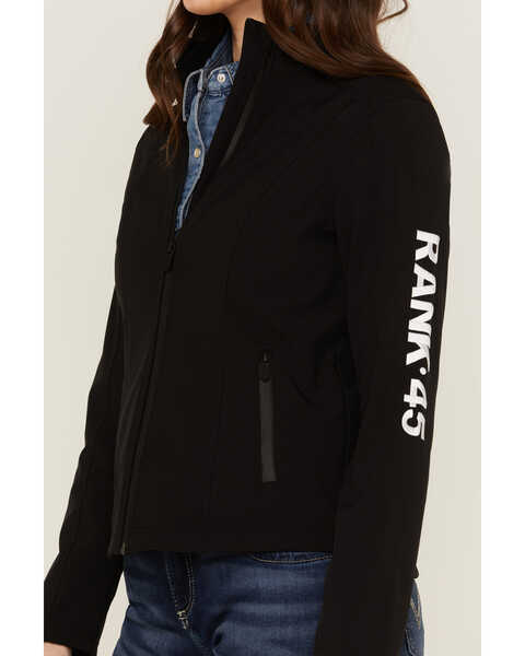 Image #3 - RANK 45® Women's Soft Shell Riding Jacket, Black, hi-res