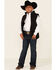 Image #2 - Cinch Boys' Solid Bonded Zip-Up Vest, Black, hi-res