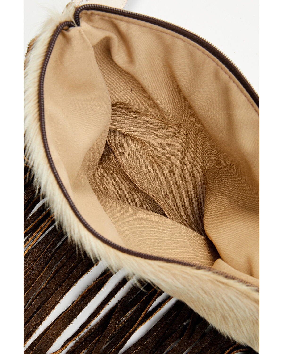 Image #3 - Keep It Gypsy Women's Coors Banquet Cowhide Fringe Maxine Crossbody Bag, Brown, hi-res