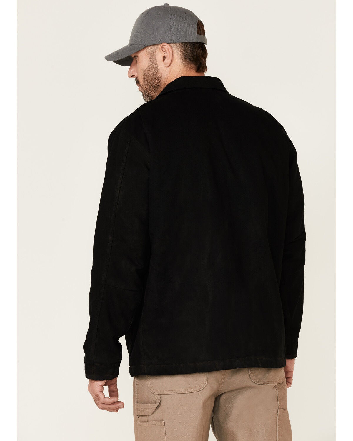 mens black work coat