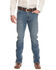 Image #2 - Wrangler Retro Men's Big Sky Medium Wash Slim Bootcut Stretch Jeans - Long , Medium Wash, hi-res