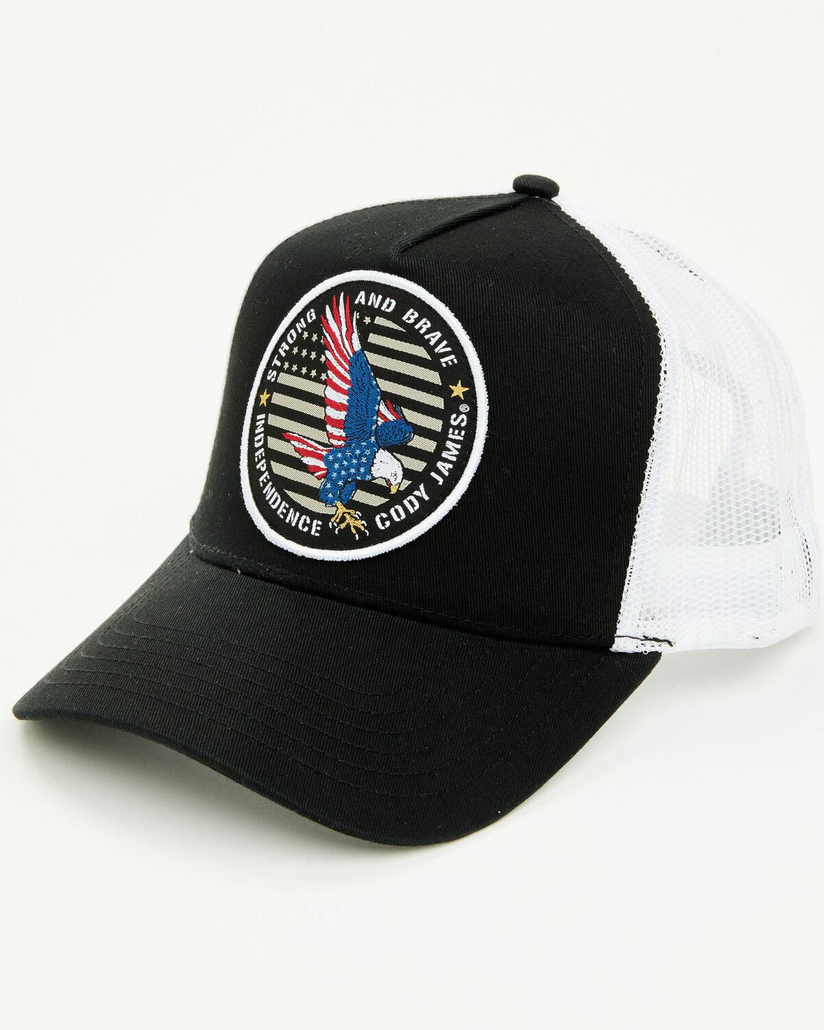 Image #1 - Cody James Men's Independence Ball Cap, Black/white, hi-res