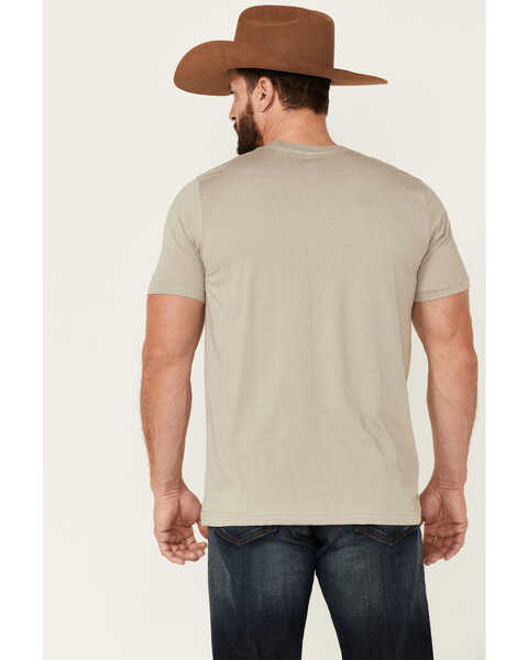 Rodeo Ranch Men's Heather Stone Desert Canyon Circle Graphic Short Sleeve T-Shirt , Stone, hi-res