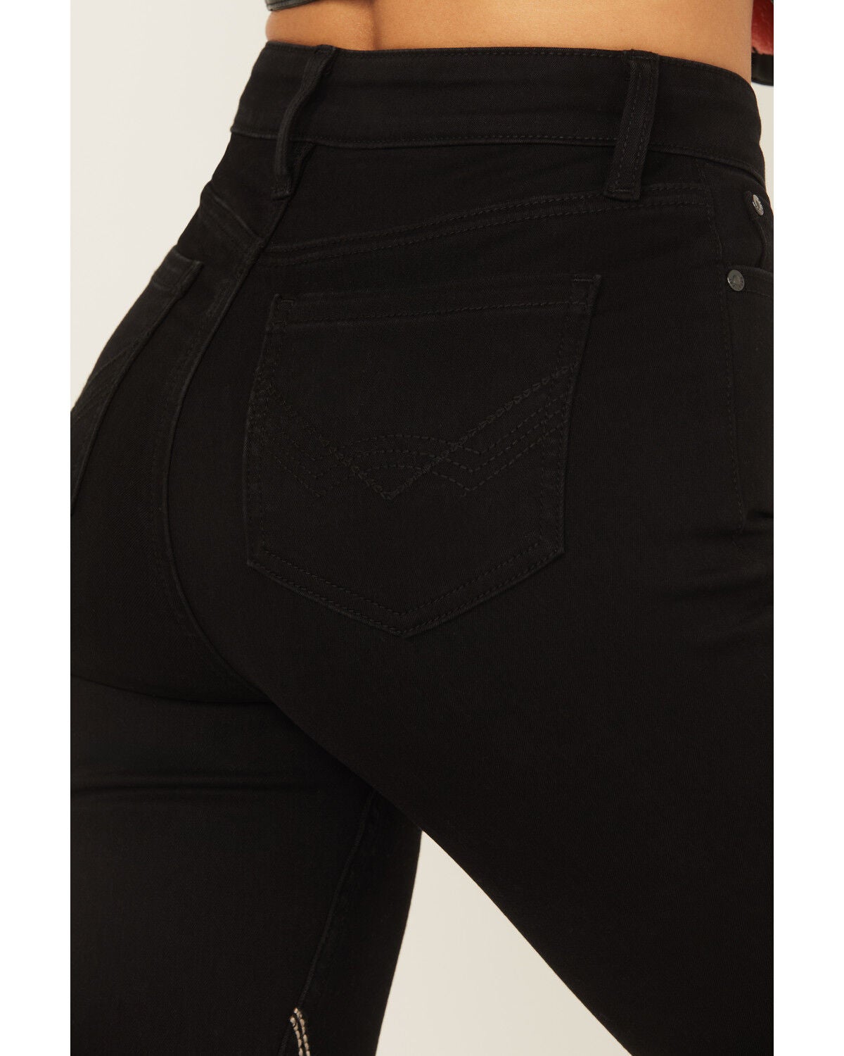 Image #4 - Idyllwind Women's Legend High Rise Boot Stitch Bootcut Super Stretch Denim Jeans, Black, hi-res