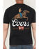 Image #4 - Coors Men's Coors Cowboy Short Sleeve Graphic T-Shirt, Black, hi-res
