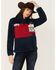 Image #1 - Outback Trading Co Women's Fleece Abigail Southwestern Henley Pullover, Red, hi-res