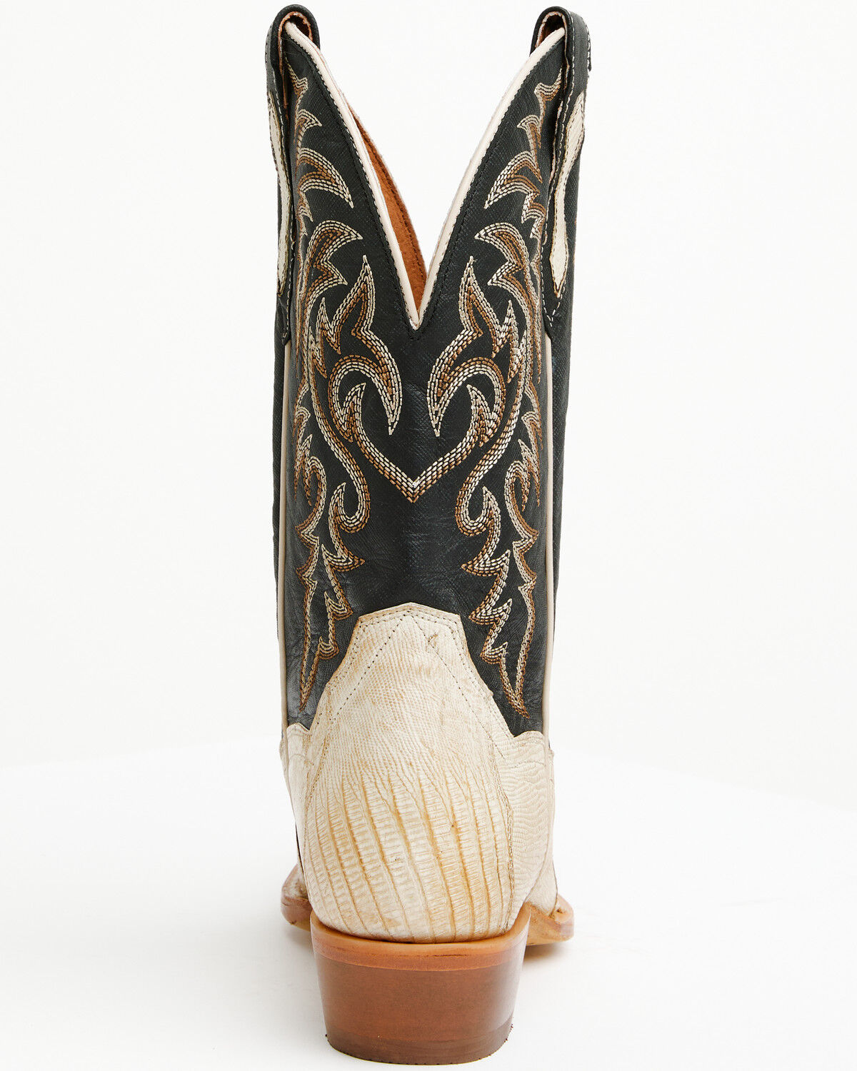 Image #5 - Dan Post Women's Exotic Teju Lizard Western Boots - Snip Toe, Ivory, hi-res