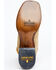 Dan Post Men's Exotic Sea Bass Skin Western Boots - Broad Square Toe, Brown, hi-res