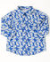 Image #1 - Wrangler Toddler Boys' Paisley Print Long Sleeve Snap Western Shirt, Blue, hi-res
