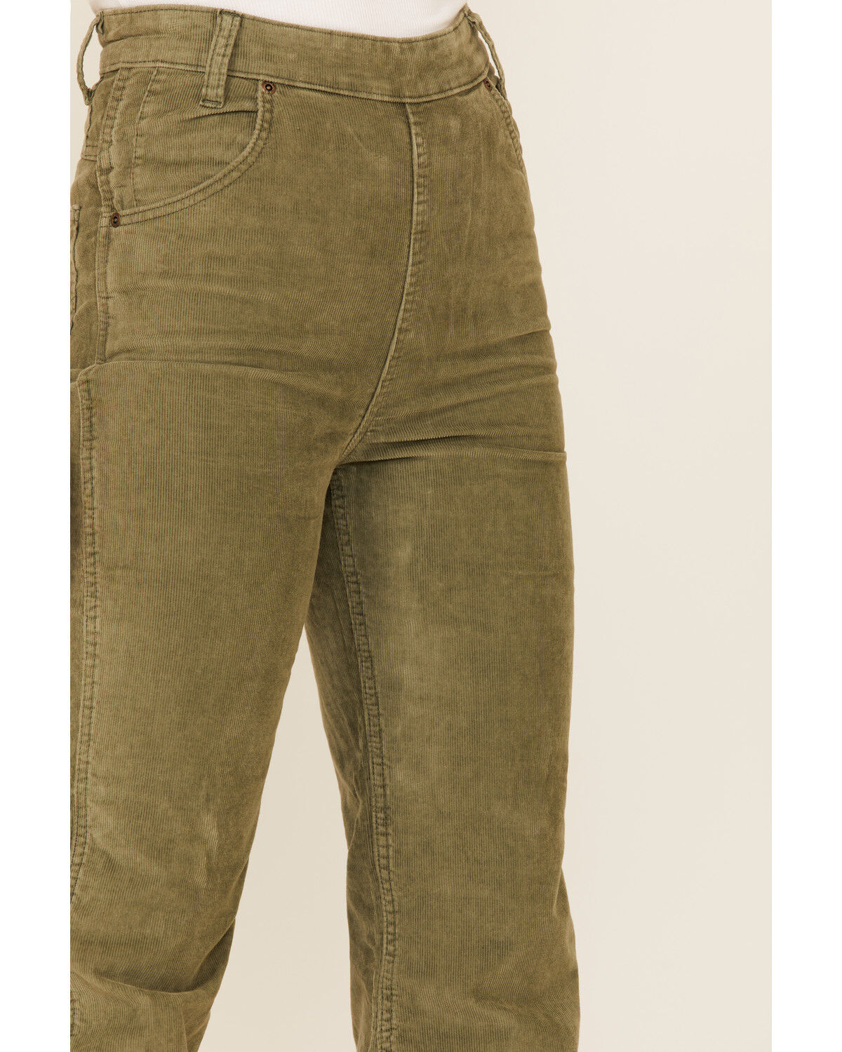 Image #2 - Lee Women's Olive Corduroy High Rise Flare Jeans, Olive, hi-res
